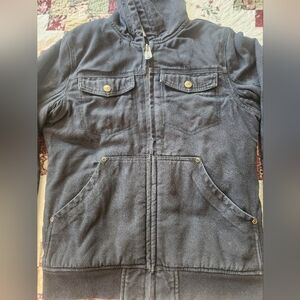 Duluth Fire Hose Insulated Water Resistant Hooded Canvas Zip Work Jacket